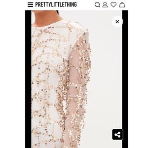 freyana rose gold sequin dress